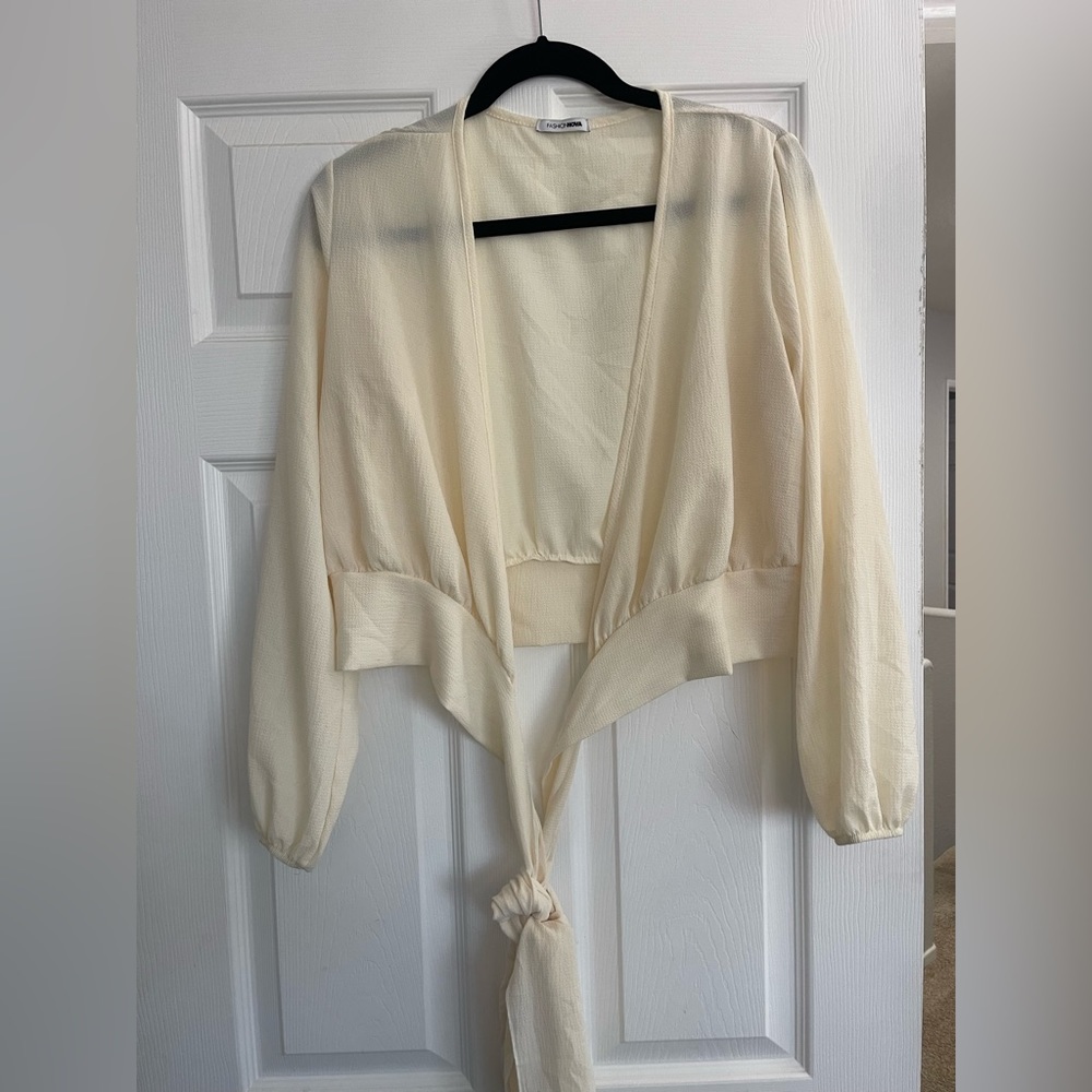 Cream Wrap Fashion Nova Long Sleeve